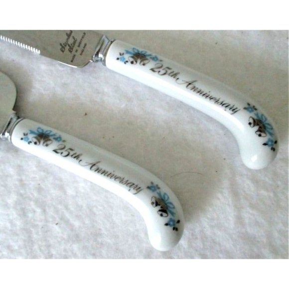25th Silver Anniversary Cake Cutting Set Sheffield England - Picture 2 of 4